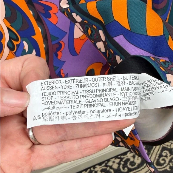 ZARA PUCCI PRINT Vibrant Paisley Open Front long sleeve mini dress medium - Picture 6 of 10